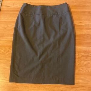 Grey Pinstriped Pencil Skirt